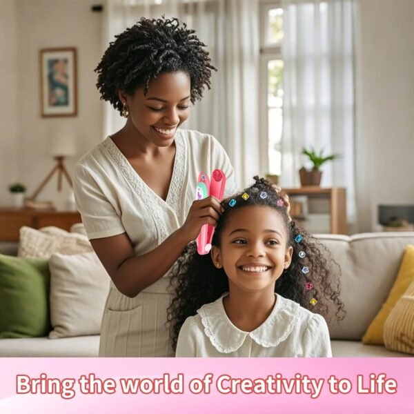 Hair Gem Stamper Kit, Hair Bedazzler Styling Tool with Reusable Rhinestones, Girls Hair Accessories, Birthday Gift Toy