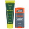 Mando Whole Body Deodorant - Invisible Cream Tube and Solid Stick - 72 Hour Odor Control - Aluminum Free, Baking Soda Free, Skin Safe - 3.0 Ounce Tube and 2.6 Ounce Solid Stick Bundle - Mt Fuji