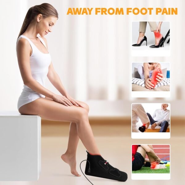 Red Light & Infrared Therapy for Feet—Infrared Light Therapy Feet for Neuropathy Shoe Wraps Toes & Ankle, Infrared Foot Therapy with Pulse Mode