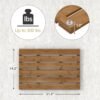 Bamboo Wooden Bath Floor Mat for Luxury Shower - Non-Slip Bathroom Waterproof Carpet for Indoor or Outdoor Use (Walnut)