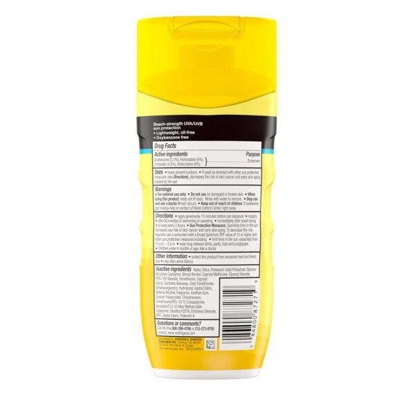 Neutrogena Sunscreen Lotion Beach Defense SPF 30, 6.7 fl oz, Face and Body Sunscreen, Oil Free, Fast Absorbing, Oxybenzone Free Sun Care