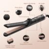 71YHEps7YL._AC_SL1500_.jpg 2-in-1 Hair Straightener and Curler, 360° Cool Airflow, 20 Million Negative Ions, LCD Display, 3 Temperature Settings, Anti-Scald, Dual Voltage, Women Gifts, for Women Short Hair Dual for Travel