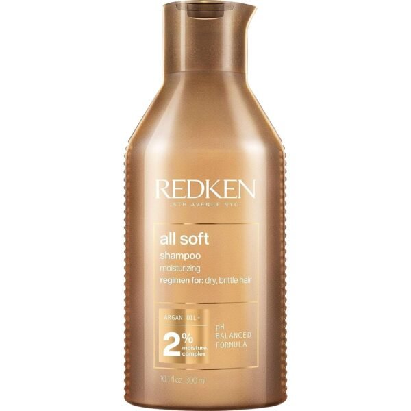 Redken All Soft Shampoo - Moisturizes & Hydrates Dry Hair, Softens & Adds Shine, With Argan Oil, Safe For Color-Treated Hair