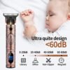 AMULISS Professional Hair Trimmer Mens Hair Clippers Zero Gapped Cordless Hair Trimmer Professional Haircut & Grooming Kit for Men Rechargeable LED Display