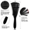 71YaMPf7-8L._SL1500_.jpg 4pcs Curly Hair Brush Set for Adult & Kids Wet or Dry, Detangling Brush for 3/4ABC Hair with Detangler Spray Bottle & Wide Tooth Comb (3+1, Black)