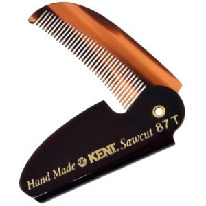 71YghQIuJoL._SL1500_.jpg Kent 87T Handmade Folding Pocket Comb for Men, Fine Tooth Hair Comb Straightener for Everyday Grooming Styling Hair, Beard or Mustache, Use Dry or with Balms, Saw Cut Hand Polished, Made in England
