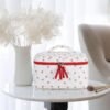 71YgjHxNjPL._AC_SL1500_.jpg Prite Large Makeup Bag for Women Quilted Floral Cotton Cosmetic Bag Cute Coquette Aesthetic Floral Travel Toiletry Bag (Red Berries)