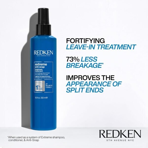 Redken Extreme Anti-Snap Anti-Breakage Leave-In Treatment For Distressed Hair - Fortifies & Helps Reduce Breakage, Infused With Proteins