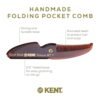 71YmJ3QElL._SL1500_.jpg Kent 87T Handmade Folding Pocket Comb for Men, Fine Tooth Hair Comb Straightener for Everyday Grooming Styling Hair, Beard or Mustache, Use Dry or with Balms, Saw Cut Hand Polished, Made in England