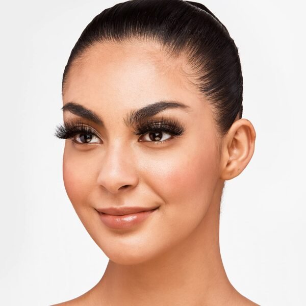 71YwKgBbskL._SL1500_.jpg i•ENVY False Eyelashes Real Mink Lashes Dramatic Long Eyelashes (Champagne Pink)