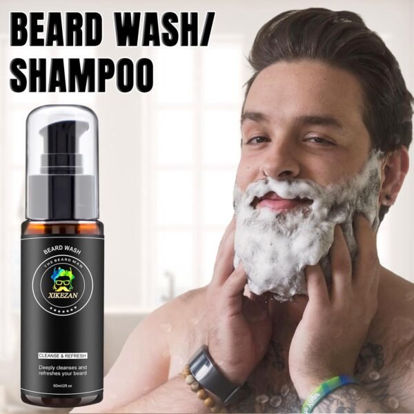 XIKEZAN Beard Kit for Men Grooming & Care Set w/2 Pack Beard Serum, Wash, Oil, Balm, Comb, Brush, Scissor, Bag, EBook, Unique Birthday Gifts for Men Him Dad Husband Brother Christmas Stocking Stuffers