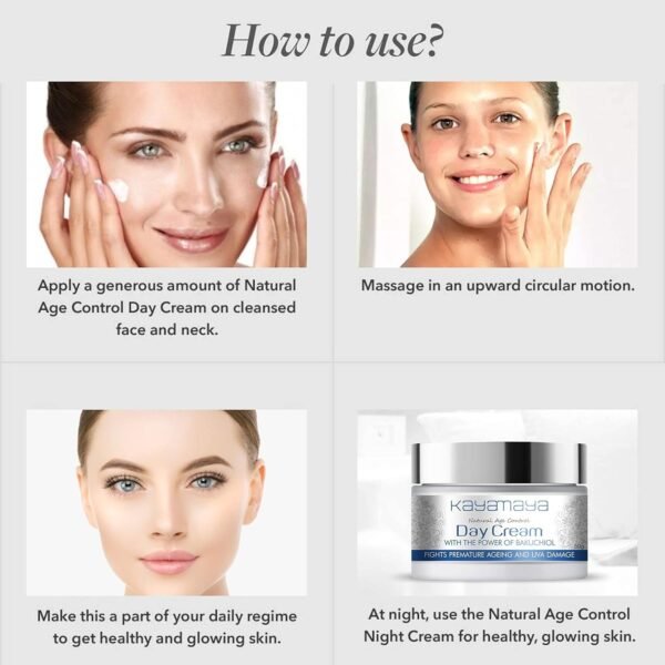 Natural Age Control Day Face Cream for Women & Men| With Bakuchiol (Natural Retinol)| Age Control Face Cream | Reduces Fine Lines & Wrinkles & Gives Sun Protection| Anti-Ageing Cream, 50g