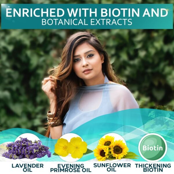 Biotin Hair Thickening Serum for Men and Women - Intense Strengthening Treatment Product with Natural Botanical Oil Blend to Help Boost Thin Hair - Repair Thinning Hair, Increase Volume and Shine