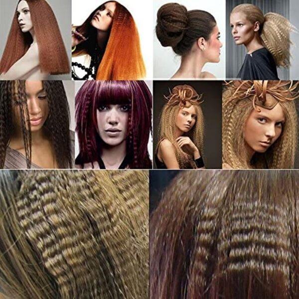 MBHAIR Ceramic Crimper Iron for Volumizing Fluffy Hairstyle, Corrugation Crimper Hair Iron, Anti Static Ceramic Hair Crimping Iron Adjust Temperature (Purple)