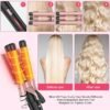 71ZvDXnPjcL._AC_SL1500_.jpg Curling Wand Set, Curling Iron Interchangeable 3 Barrel Wand Curler with Ceramic Tourmaline Professional 5 in 1 Wand Curling Iron,for Women with Curler and Waver