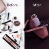 71aQjAvdEL._SL1500_.jpg 6-in-1 Stackable Travel Makeup Kit by Subtl Beauty | New Lip Glaze, Eyeshadow, Highlighter, Lip + Cheek, Blush, Shine Control | Includes Mirror & Brush | Compact Makeup for On the Go