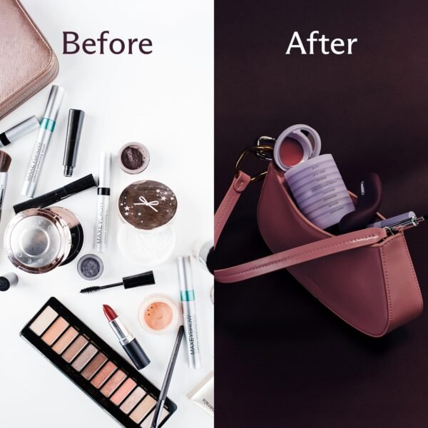 71aQjAvdEL._SL1500_.jpg 6-in-1 Stackable Travel Makeup Kit by Subtl Beauty | New Lip Glaze, Eyeshadow, Highlighter, Lip + Cheek, Blush, Shine Control | Includes Mirror & Brush | Compact Makeup for On the Go