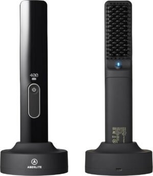 71a0VRdTtL._AC_SL1500_.jpg Aberlite Go 2 - Cordless Beard & Hair Straightener - Pain-Free Anti-Scald Comb Tooth - Advanced Ionic Conditioning - Wireless Straightener Heated Brush Comb- for All Beard Types