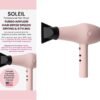71a0kbBTRtL._AC_SL1500_.jpg L'ANGE HAIR Soleil Professional Hair Dryer | 3 Heat Settings & 2 Airflow Settings | Cool Shot Locks-in Style | Professional Length Cord | Best Lightweight Hair for Smooth Blowouts (Blush)