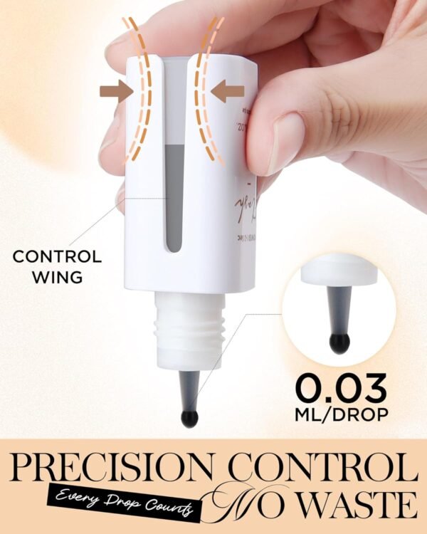 Eyelash Extension Glue, Sensitive Lash Glue for Eyelash Extensions 10 ml, Smart Drop Technology Adhesive for Classic and Volume Lashes, 0.03 ml per Drop, 1 S Dry Time, 6-7 Weeks Retention by BEYELIAN