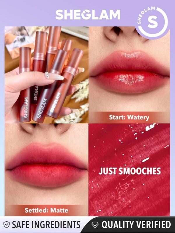 71a1yoagEzL._SL1500_.jpg SHEGLAM Soft Haze Lip Blur Waterproof Liquid Lipstick Matte Transfer-Proof Lip Tint Lasting Super Stay Lip Stain-Just Smooches