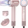 Hair Dryer, High-Speed Ionic Low Noise Blow Dryer with Brushless Motor for Fast Drying, Thermo-Control Quiet Compact Hair Blow Dryer with Magnetic Diffuser for Curly Hair for Home Travel Salon