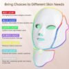 Blue Red Light Theràpy Màsk for Face, 7 Colors led face màsk Light Theràpy, Portable Facial Skin Care Màsk for Face and Neck At Home