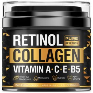 71aUr37hKFL._SL1500_.jpg Retinol Face Cream – Natural Anti-Wrinkle Cream – Anti-Aging Facial Moisturizer with Collagen & Hyaluronic Acid - Hydrate, Renew and Protect Your Skin 1.7oz