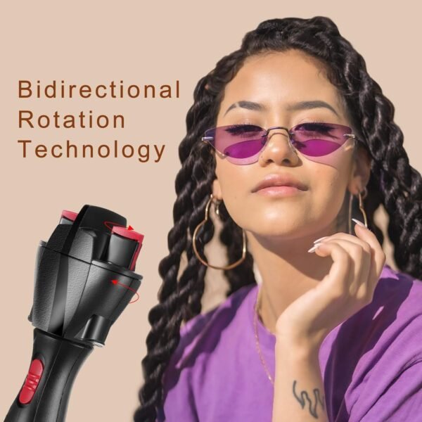 71aZGUSM6JL._SL1500_.jpg 7 Pieces Automatic Braider Set - Electronic Braid Maker, Hair Twister with Comb and Clips for Styling (Black)