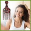 71adUBtGxEL._SL1500_.jpg Wide Tooth Afro Hair Pick Comb, Hair Styling Tool for Men Plastic Flower Pattern, 7.5 Inch Beauty
