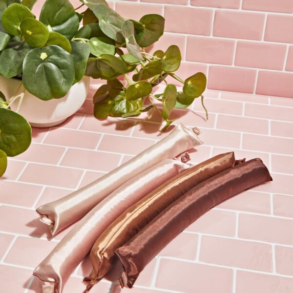 Kitsch Satin Hair Curlers, Heatless Curling Rod - Jumbo Flexi Rod, Heatless Hair Curler - Hair Curlers to Sleep In - No Heat Overnight Curls - For All Hair Types and Texture - 4pcs Rosewood