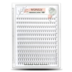 71awPf5l9hL._SL1500_.jpg Individual Lashes, Lash Clusters, 240 Pcs 10D Individual Lash Extensions, Natural Soft Lightweight Reusable, Thickness 0.07mm C Curl False Eyelashes 8/9/10/11/12mm (10D 8-12mm)