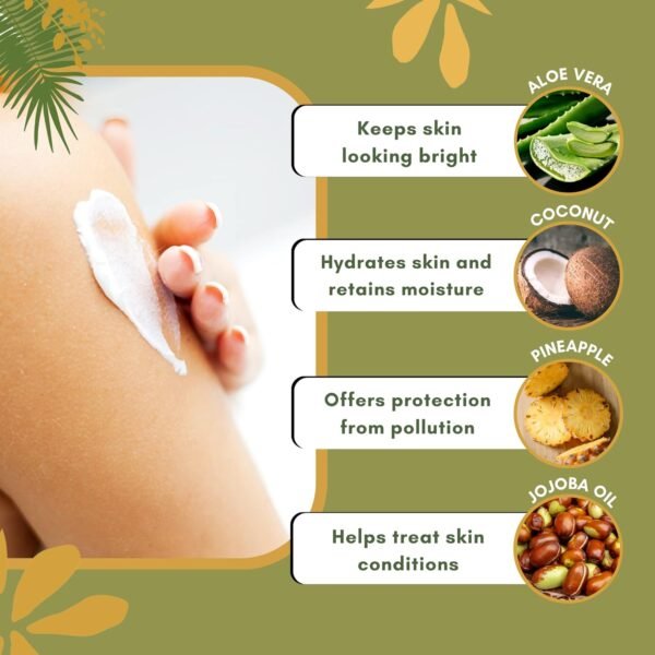 Saavy Naturals Tropical Coconut Body Cream for Men & Women, Absorbent Shea Butter Vegan Formula, Thick and Creamy, Naturally Scented Body Lotion for Dry Skin, 8.5 Oz, 2 Pack. Made in the USA