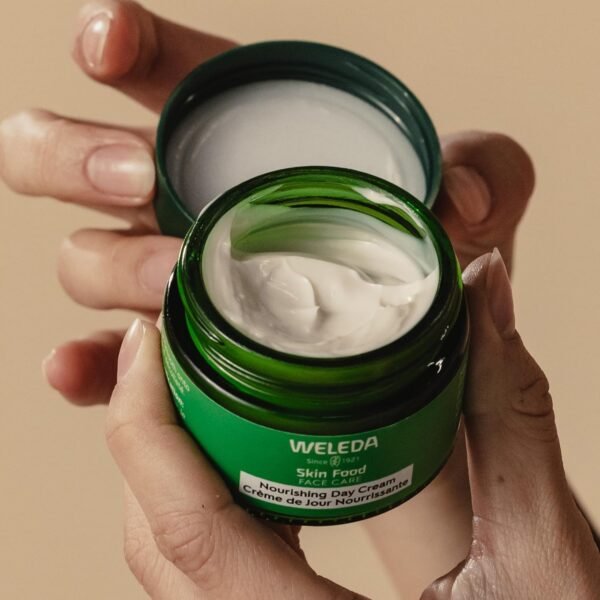 71bVxloj-iL._SL1500_.jpg Weleda Skin Food Face Care Nourishing Day Cream, 1.3 Fluid Ounce, Plant Rich Moisturizer with Olive Leaf Extract, Squalane and Chamomile