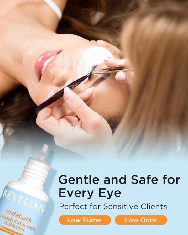 71bcmlPTARL._SL1500_.jpg BEYELIAN Eyelash Extension Glue 0.5-1 Sec Dry Sensitive Lash Extension Glue No Fume No Irritation Waterproof Long Lasting Strong Hold Semi Permanent Adhesive Professional Use Only 5ML (B01)