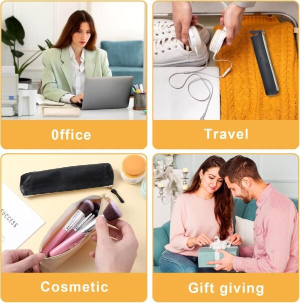 2pcs Mini cosmetic bag for purse small leather pouch small make up bag with Zipper Portable Small Cosmetic Organizer for Women and Girls, black beige, 579067_1_nDh6KXy23