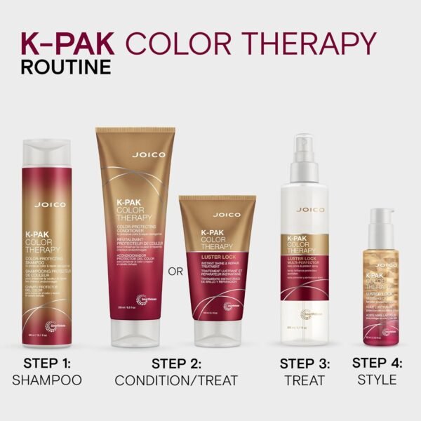 Joico K-PAK Color Therapy Luster Lock Instant Shine & Repair Treatment | For Color-Treated Hair | Boost Color Vibrancy | Repair Breakage | With Keratin & Argan Oil