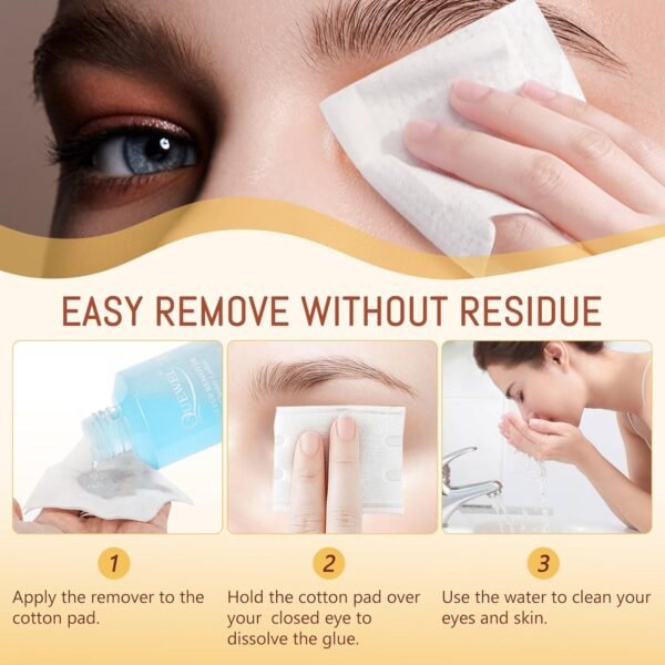 QUEWEL Lash Bond and Seal, 2 in 1 Lash Cluster Glue 10ML Eyelash Glue Waterproof Lash Bond and Seal Strong Hold for DIY Lash Extensions at Home