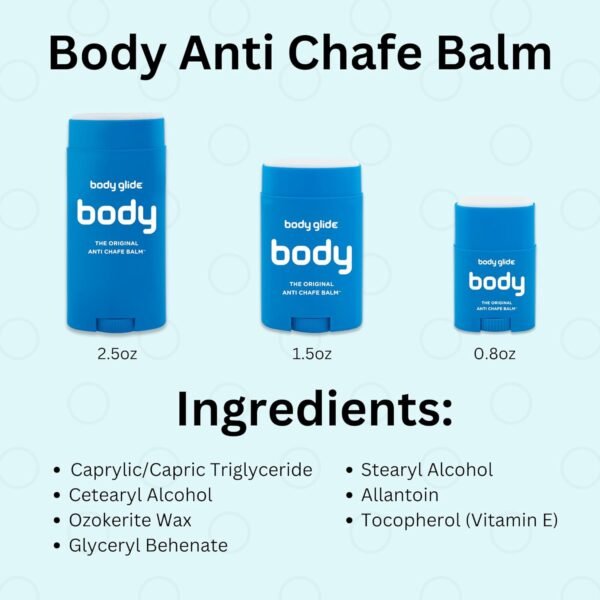 Body Glide Original Anti Chafe Balm | No Chafing Stick | Prevent Arm, Chest, Butt, Thigh, Ball Chafing & Irritation | Trusted Skin Protection Since 1996 |1.5oz