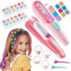 71c7JrBTelL._SL1500_.jpg Temporary Hair Chalk with Hair Gem Stamper Kit, Hair Styling Tool with REUSABLE Shining Diamonds, Washable Hair Chalk Hair Color Dye for Girls, Toys Gifts for Girls Ages 4 5 6 8-12