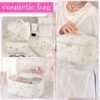 71cO7NJfCfL._AC_SL1500_.jpg 4 Piece Cute Pink Bow Quilted Makeup Bag Set, Large Capacity Travel Makeup Bags for Women and Girls, Includes Small, Small-Medium,Medium, and Large aesthetic makeup&Cosmetic Bags (4PCS-Pink Bow)