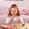 71cku0JiLDL._AC_SL1500_.jpg Geyiie Hair Salon Toys for Kids, DIY Makeup Kit for Girl with Beads for Hair Braids, Princess Toys Hair Styling Tools for Girls, Vanity Set for Toddler Party Favor Gifts, Pretend Play Toys