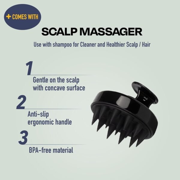 Men Side Hair Press Down with Scalp Massager - Patented 3-Minute Flattener with Color-Changing Heat Indicator Technology and Ventilated Design for Fast/Easy Grooming (aesthec Side Hair Presser)