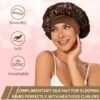 71d1Q-ucNKL._AC_SL1500_.jpg Satin Heatless Hair Curler, 16 Piece Set, Overnight Heatless Curls, Not easy to slip Heatless Curling Rod You Can Sleep In, Soft Silk DIY Hair Styling Tools Kit, Silk Bonnet for Sleeping-Brown