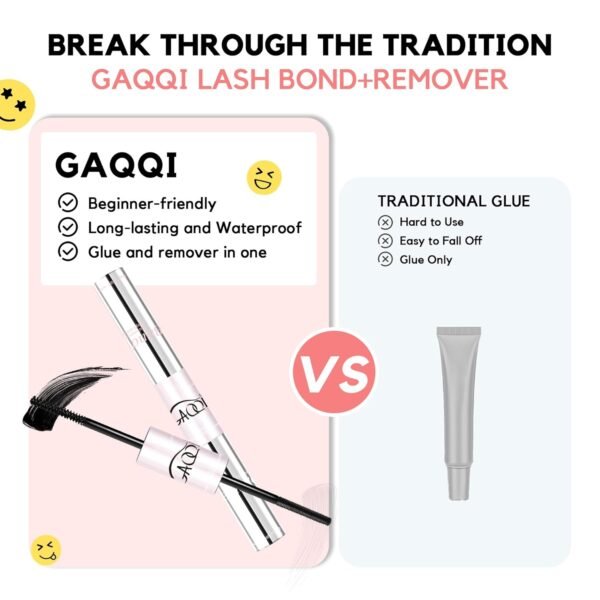 71d2mBy9EPL._SL1500_.jpg GAQQI Lash Bond and Remover 2 in 1, Waterproof Lash Cluster Glue & Lash Remover, Super Strong Eyelash Glue 72h+, Fast Removal No Residue