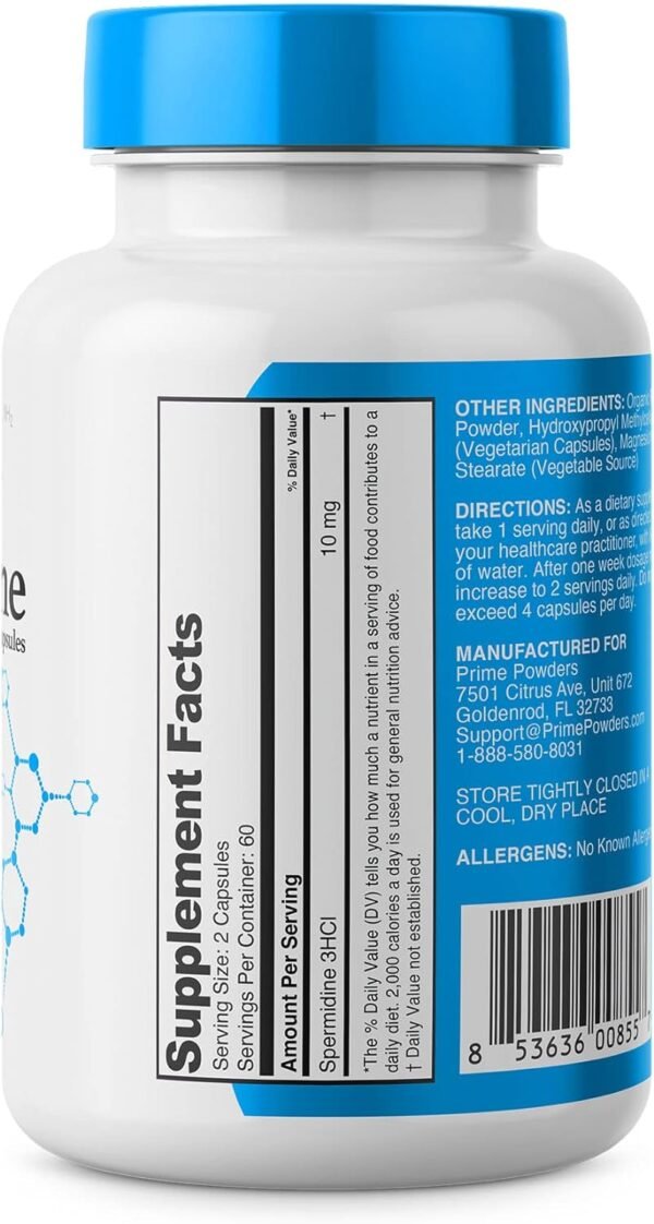 71d3tBpZj7L._AC_SL1500_.jpg Spermidine Capsules πππ¨π§ππ‘ ππ₯ππ 99% Concentration 100x More Potent Than Wheat Germ Extract for Anti-Aging DNA Telomere Support