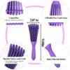 10Pcs Natural Hair Detangling Brush Set with Sleep Bonnet for Curly, Afro, African Black 3a to 4c Hair - Faster Detangling on Wash Days