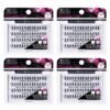 Ardell Individual Lashes Double Up - Medium Black, DIY Eyelash Extensions, Knot-Free Lash Clusters, Natural Look False Eyelashes, 4 Pack