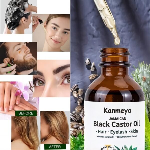 71d87iE5wxL._SL1500_.jpg Jamaican Black Castor Oil: Pure, Cold-Pressed, Multipurpose for Hair Growth, Eyebrows, Skin, and Body - Glass Bottles