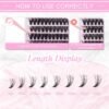 71dJfLVDhnL._SL1500_.jpg Fadlash DIY Lash Clusters Individual Eyeslash Extensions Volume Lash Clusters Thick Band Wispy Natural Eyelash Extension Large Tray (40D-0.07-D, 8-16mm)